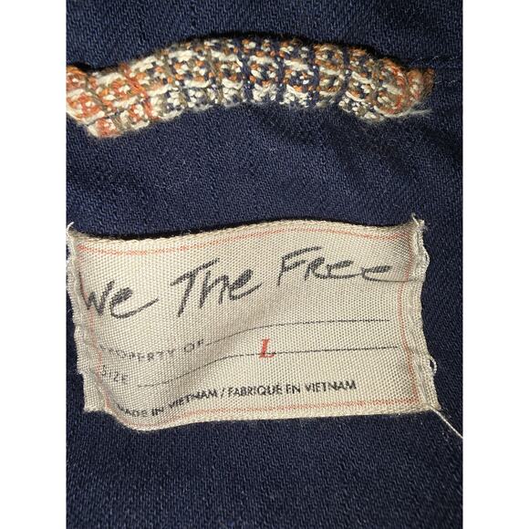 Free People We The Free Womens Distressed Plaid Overshirt Size L - Picture 7 of 7